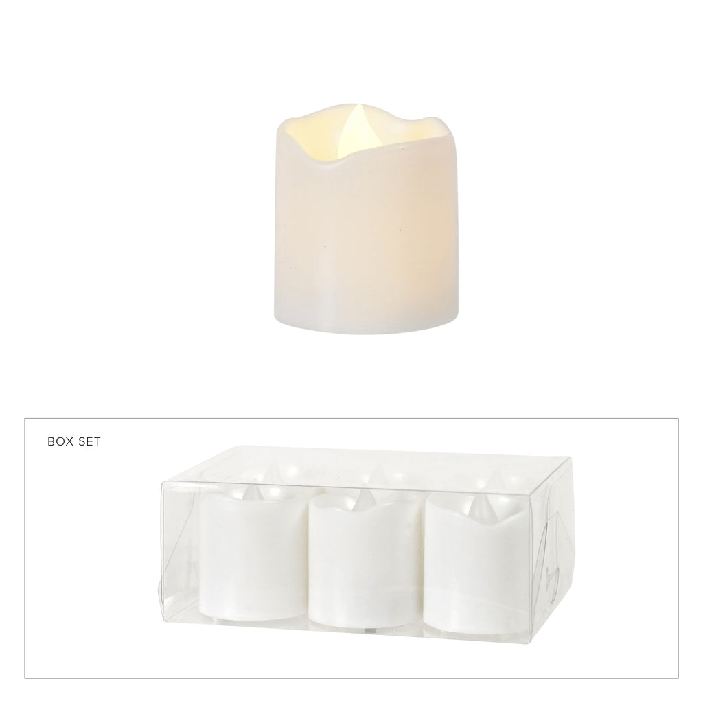 HEAVEN LED BATTERY VOTIVE CANDLES PK 6 3.8CM X 4CM