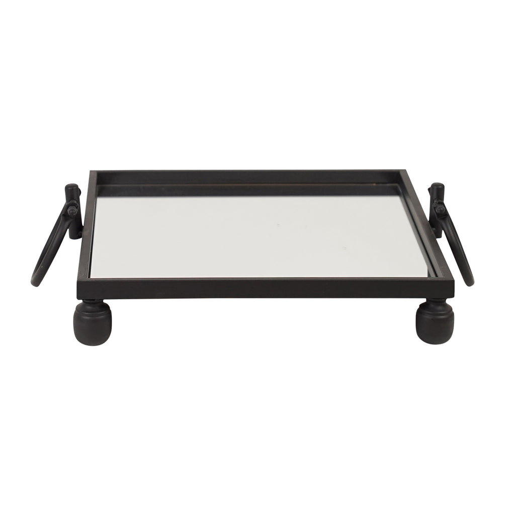 BLAIR IRON BLACK MIRROR TRAY SQUARE