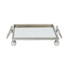 DOVER IRON SILVER MIRROR TRAY SQUARE