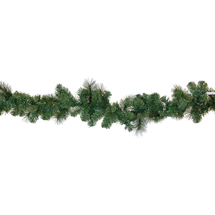 Prelit Evergreen Garland 274cm 100 lights