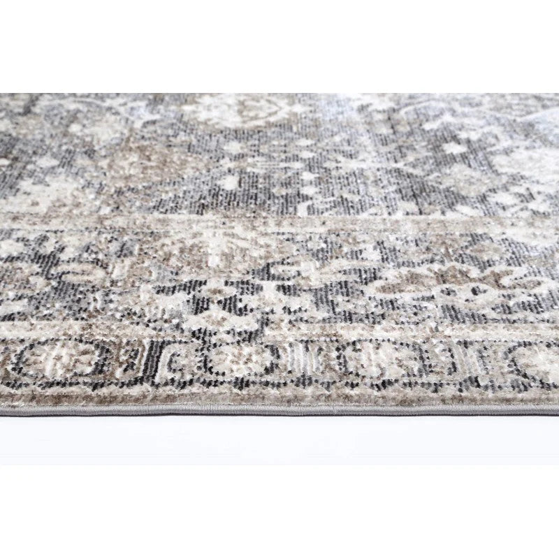 Astra Floral Rug Grey