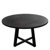 Dever Oak Dining Table Black 140cm