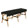 Missoli Woven Rattan Bench Black