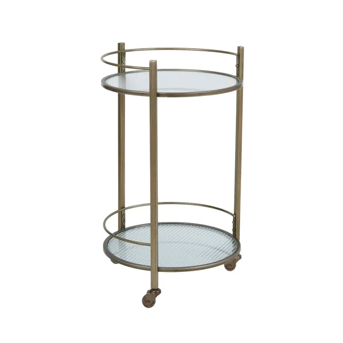 Ower Gold Metal Bar Cart