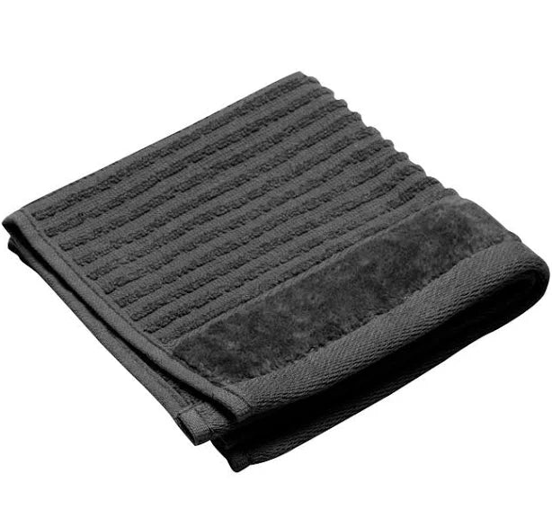 Jenny Mclean Royal Excellency Face Towel 2 ply sheared Border 600GSM in Charcoal