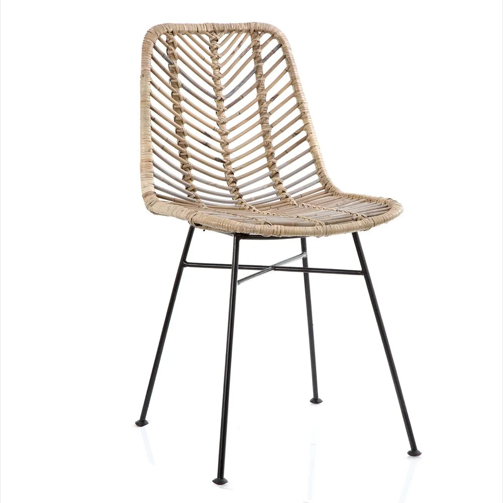 Comores Rattan & Iron Dining Chair