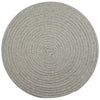 Cotton Round Placemat - 38cm Grey & White