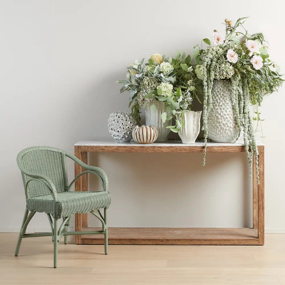 Denver Natural Oak & Marble Console Table