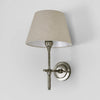 Dino Wall Light Base antique brass or silver wall sconce with straight arm – modern brass wall light for bedroom or hallway