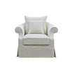 Avalon naked armchair base with cushion, slipcover-ready chair with high-density foam seating for modern interiors