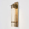 Sea Cottage Outdoor Wall Light in antique brass with cracked cylinder glass – coastal outdoor wall sconce for entryways, patios, and porches
