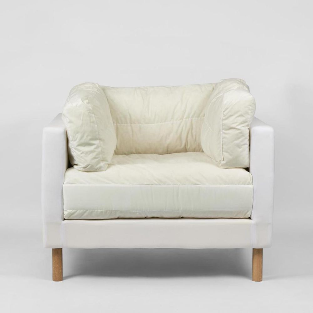 Pamona modular sectional sofa with loose removable covers in cotton linen blend, natural oak legs, contemporary living room sofa