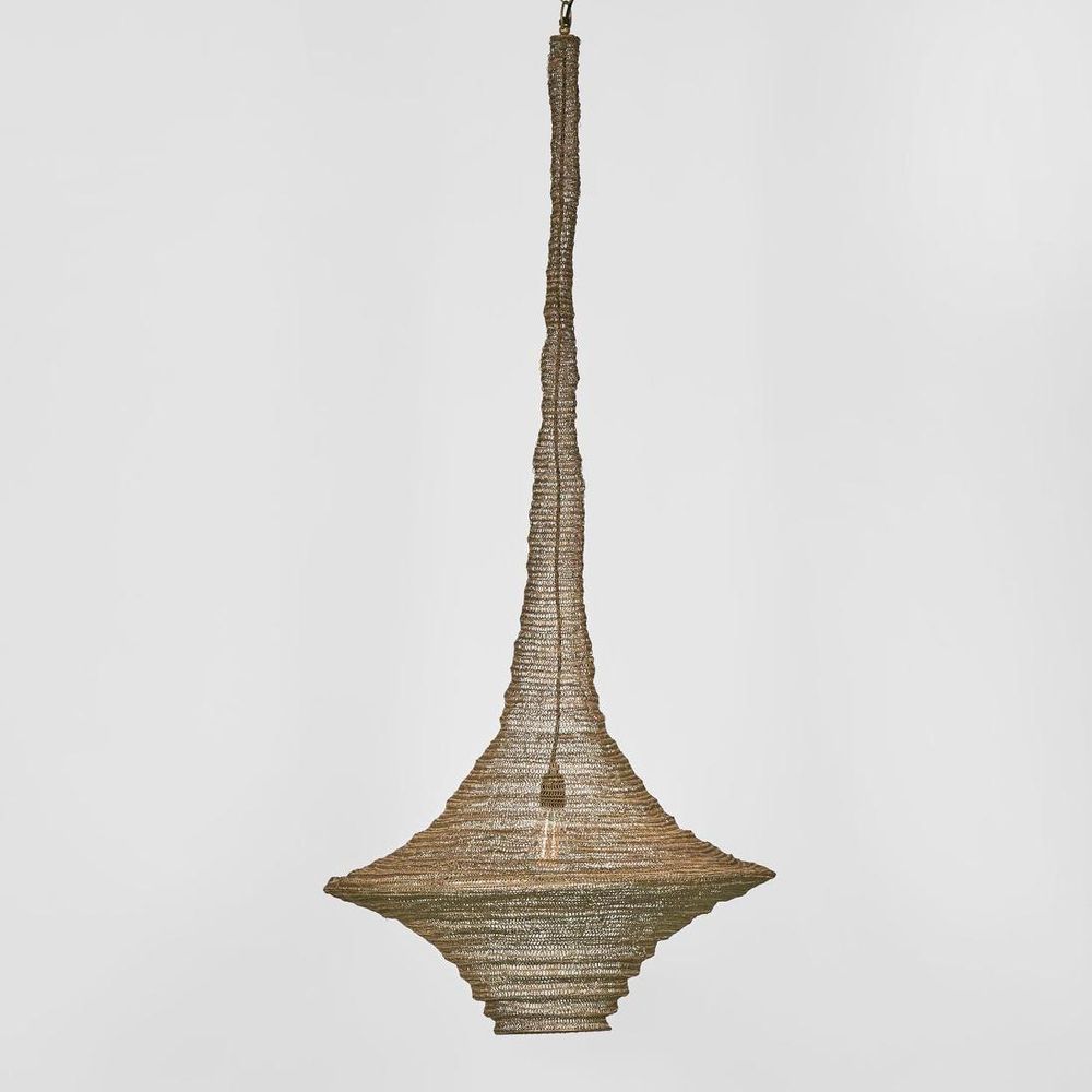 Santa Monica hanging lamp in antique brass, solid brass pendant light for dining rooms, kitchens, and living spaces with timeless elegant design