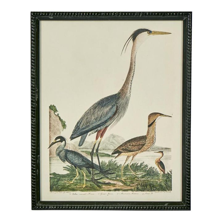 Graceful Cranes Wall Art A featuring elegant cranes in silhouette against a soft neutral background, framed nature and bird artwork 92.5 x 62.5 cm