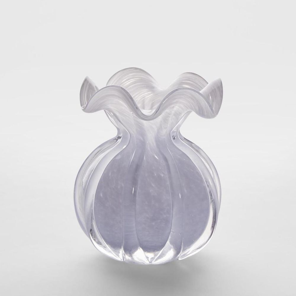 Lavender glass bud vase watertight waterproof Lulu design for single flower decor