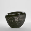 Decorative low black glass vase waterproof design for home and event styling