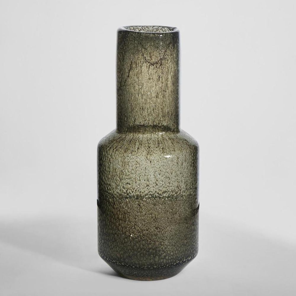 Smoked glass vase watertight waterproof Ara base design for modern home decor