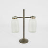 Watertight glass vase on stand, elegant home décor piece for fresh flowers and stems