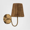 Athens Wall Light in antique brass – elegant iron and glass wall sconce for hallways, entryways, or accent lighting