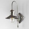 St James Wall Light IP54 solid brass with clear glass and dome metal shade – antique industrial outdoor wall sconce for patios, entryways, and bathrooms