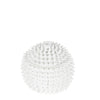 Small white spike decorative bowl with lid modern textured home decor accent