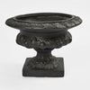 Black Juliette urn planter with matte finish, elegant outdoor garden planter for entryway or patio