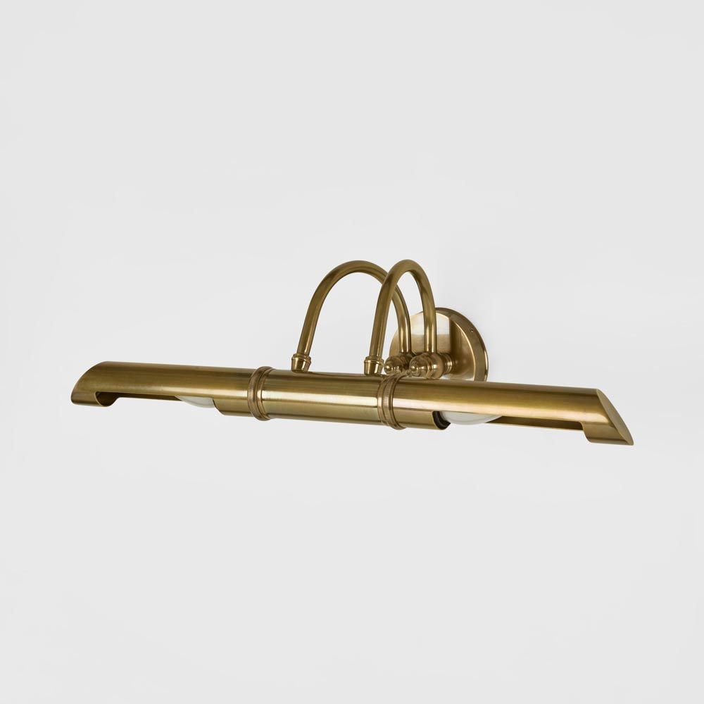 Bankers Wall Light in antique brass – vintage brass wall sconce for hallways, bedrooms, and accent lighting