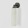 Hampton Outdoor Glass Wall Light Medium in brass with frosted white glass – elegant exterior wall lighting for entryways, hallways, and patios