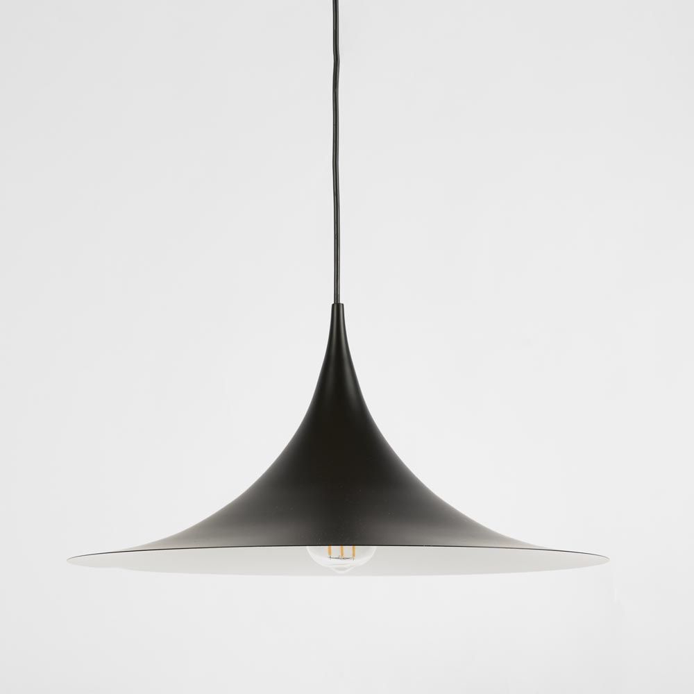 Sophia large pendant light in black, crafted from iron and aluminium, modern ceiling light for dining rooms, kitchen islands, and contemporary interiors