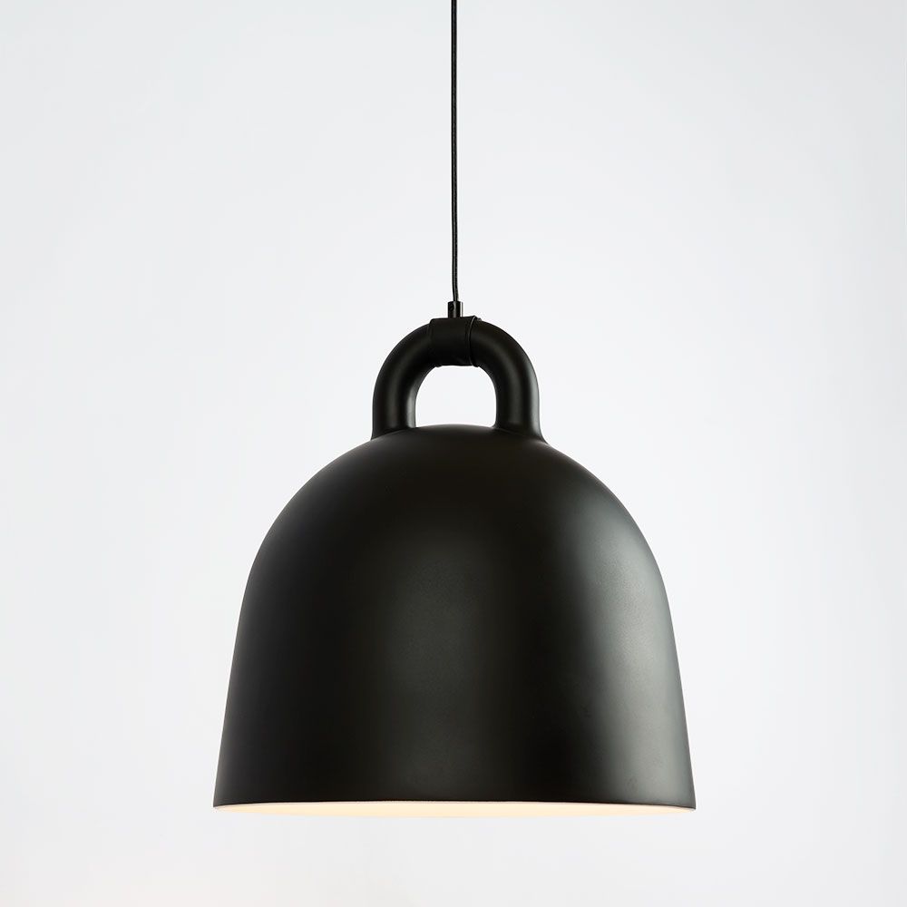 Enzo pendant lamp in black resin, modern ceiling light creating a warm natural glow for dining rooms, living spaces, and cozy interiors