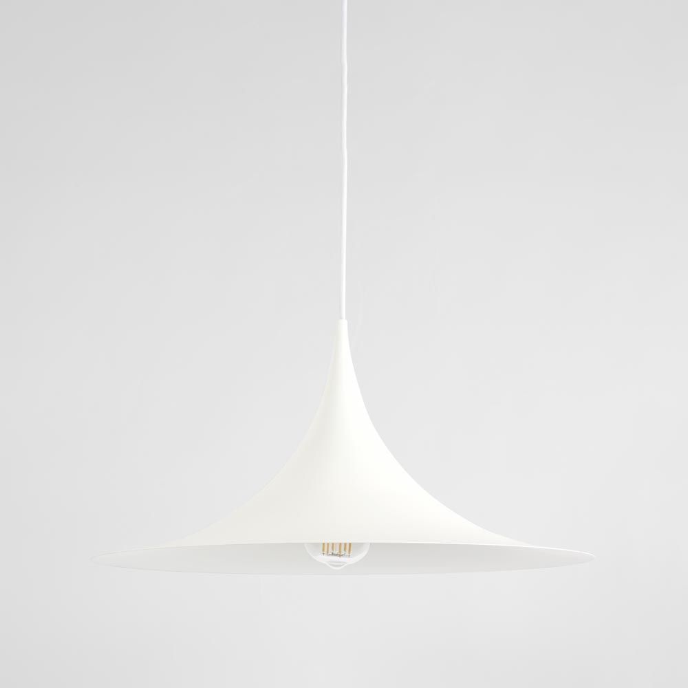 Sophia large pendant light in white, crafted from iron and aluminium, modern ceiling light for dining rooms, kitchen islands, and contemporary interiors