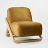 Rhodes upholstered armchair with rubber wood frame and cushioned seat for modern living room seating