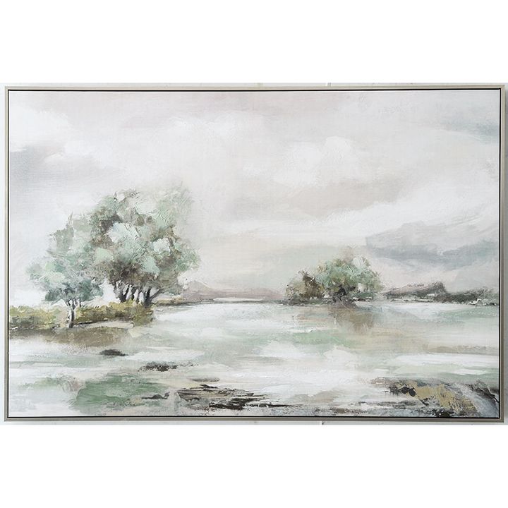 Mountain Vista Wall Art A featuring a peaceful mountain landscape with rolling peaks and open sky, framed nature artwork 122.5 x 82.5 cm