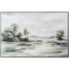 Mountain Vista B wall art featuring tranquil green mountain landscape with rolling peaks and open horizon, framed nature artwork 122.5 x 82.5 cm
