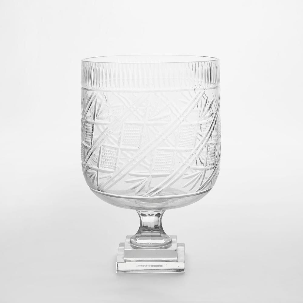 Rejale hand cut glass urn vase watertight waterproof small decorative home decor