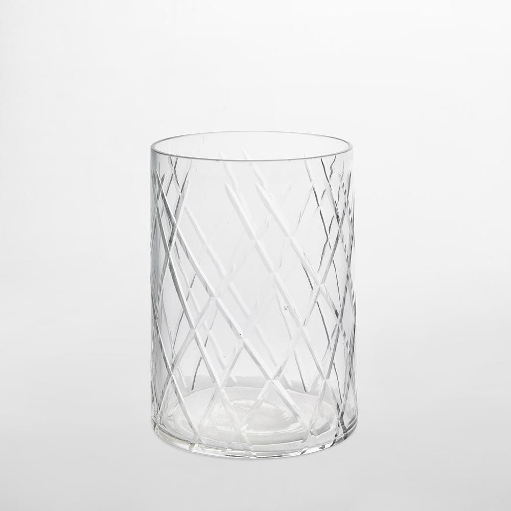 Decorative small glass cylinder vase waterproof design for table and home use