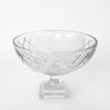 Asscher hand cut glass pedestal bowl watertight waterproof decorative centerpiece