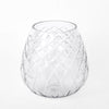Premium hand cut glass vase for home decor, suitable for tea lights and flowers