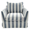 Noosa upholstered slipcover sofa with refined piping, comfortable seating, and classic Hampton’s styling