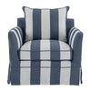 Slipcovered fabric sofa with clean lines, soft cushioning, and relaxed coastal aesthetic
