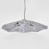 Melville large ceiling pendant hammered antique silver, scalloped umbrella design statement light for dining rooms, kitchen islands, and commercial interiors by Florabelle