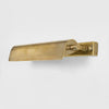 Bradman Picture Light in antique brass – slim wing-inspired picture light providing even, glare-free illumination for artwork and wall décor