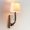 Salisbury Wall Light Base nickel finish – metal wall sconce base for E27 bulb and fabric shade, modern indoor wall lighting