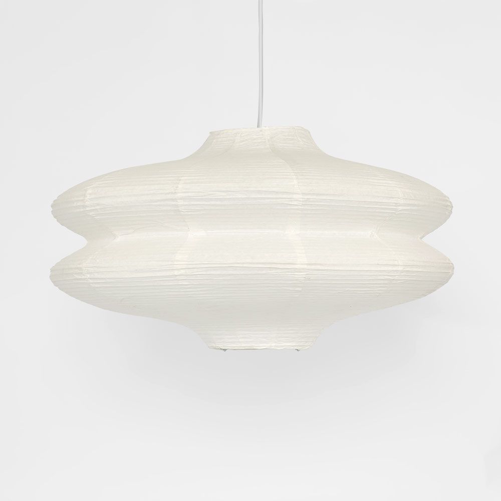 Paper shade only, flat-pack lightweight lampshade without cord or lampholder, minimalist ceiling light accessory for modern interiors