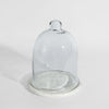 Franche tall marble white cloche decorative glass dome jar for home decor