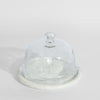 Franche wide marble white cloche decorative glass dome for elegant home decor
