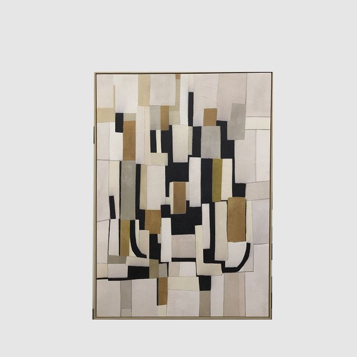 Premium hand-embellished canvas art in veneer frame, shrink-wrapped with protective corner guards.