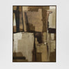 Hand-embellished canvas artwork in veneer frame with protective shrink wrap and paper corners.