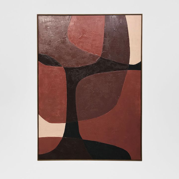 Premium hand-embellished canvas art in veneer frame, shrink-wrapped with protective corner guards.