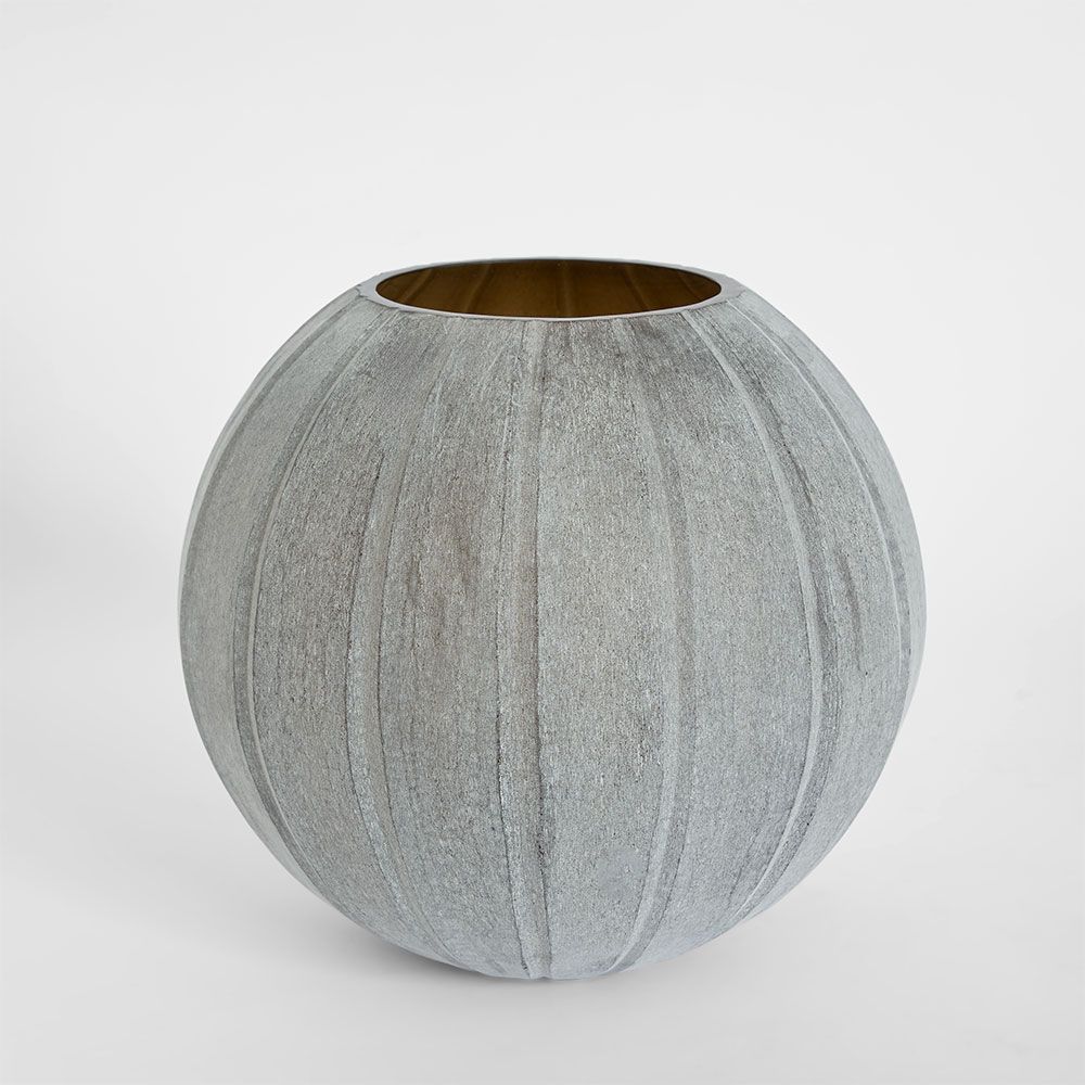 Bhanu mouth-blown glass vase, handcrafted hand-finished decorative vessel for elegant home décor styling